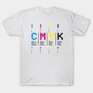 CMYK Color Typography Typeface Prepress Graphic Design T-Shirt